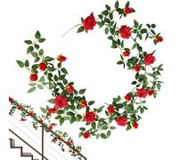 Rose Garlands for Decoration, Artificial Rose Vine, Silk Flower Garland