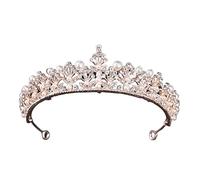 Rose Gold Crystal Flower Crown Tiara Bridal Wedding Rinestone Contano Croona di tiane Banca per le donne Accessori per capelli