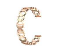 (Rose gold) For Fitbit-luxe Metal Strap Drop-proof Waterproof Durable Wristbands