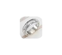 Rose Gold Gold 925 Sterling Sterling Silver Hawaiian Princess Plumeria Flower Scroll Ring Anello di fidanzamento del matrimonio impilabile Anello di fiori di rosa per donne (rosa oro 9#),