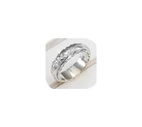 Rose Gold Gold 925 Sterling Sterling Silver Hawaiian Princess Plumeria Flower Scroll Ring Anello di fidanzamento del matrimonio impilabile Anello di fiori di rosa per donne (rosa oro 9#),
