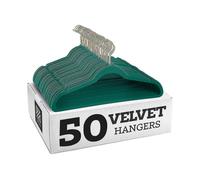(rose gold hook, Malachite green) 10pcs Non-slip Velvet Hangers - Suit Hangers