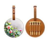 Rose Group - Borsa portaoggetti per tee da golf, facile da trasportare e più efficiente per giocare a golf, colore: Marrone