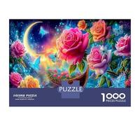 Rose Magiche 1000 Pezzi Giochi Di Puzzle Per Lo Sviluppo Cognitivo Nave Rosa per Fun Fresent & Activity Per La Casa 52x38cm/1000pcs