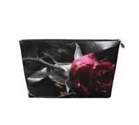 Rose nere gotiche stampate, Borsa da toilette Borsa per trucco Borsa per cosmetici Borsa da toilette da viaggio portatile