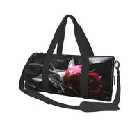 Rose nere gotiche stampate, Borsone da viaggio di grande capacità Borsa rotonda Borsa da viaggio sportiva Borsa da viaggio Borsa da fitness