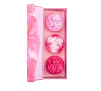 Rose of Bulgaria - Set di saponi fatti a mano, 3 pezzi, colore: Rosa