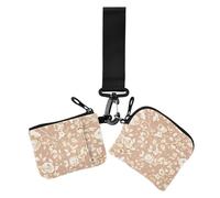 Rose oro romantiche rose per San Valentino portafoglio portamonete da donna porta carte sottile staccabile portamonete portafoglio con cinturino da polso per donna confezione da 2, Rose Oro Rose