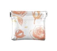 Rose Oro Rosa e Bianco PU Pelle Borsa Cambiamento Unico Organizzazione Borse per le Donne