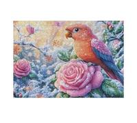 Rose Parrot Puzzle 300 Pezzi Rilassamento Per Adulti Rompicapo Pressione Ridotta Giochi Da Tavolo Solo O in Gruppo Regalo Amico E Colleghi 300 PCS