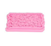 Rose Pattern Fondant Forming Set, Silicone Cake Decorating Tools for Chocolate Soap Candle Making, Pink Baking Shapers, 248g