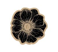 Rose Pattern Napa Leather Tabletop Absorbent Mat,Quick Drying Non-Slip Desk Absorbent Mats,Petals Wipeable Washable Kitchen Place Mats,for Dining Table,Office Countertop Protection Decor