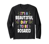 ROSE Personalized Name Beautiful Day ROSE Maglia a Manica
