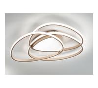 ROSE PLAFONIERA MEDIA D65 CM IN METALLO SILVER O ORO LED 75W DIMMERABILE MODERNA