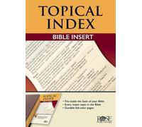 Rose Publishing BOOK: Topical Bible Index Insert (Tascabile)