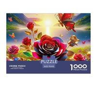 Rose Puzzle 1000 Pezzi Per Adulti E Ragazzi Impegnativo E Difficile Giochi Rilassamento,Idea Regalo Uomo E Donna 70x50cm/1000pcs