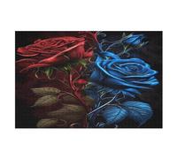 Rose Puzzle Adulto Bambini 1000 Pezzi - Giochi Bambini Per 12 Anni - Giochi In Educativi Puzzles in Legno Regalo Bambina E Bambino - （75×50cm）