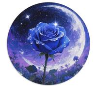Rose Puzzle rotondi da 1000 pezzi per bambini e adulti, regalo per la famiglia, forma unica impossibile per giochi di sfida unici, 1000 pezzi (67,5 x 67,5 cm)