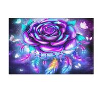 Rose Puzzles in Legno 1000 Pezzi, Adulto Bambino Puzzles Per La Stampa Ad Alta Definizione, Gioco Di Famiglia Sfida (75×50cm)