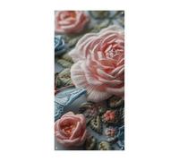 Rose ricamate Copertura della porta Banner Party Decor Forniture Portico Appeso Banner Personalizzazione Festone Per Vacanze Compleanno Giardino Prato