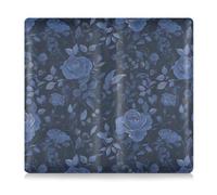 Rose romantiche blu navy per San Valentino in pelle auto registrazione & assicurazione titolare della carta di automobile portafoglio custodia organizer per patente di guida, carte e documenti