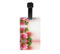 Rose rosa 1 stampa etichette bagagli per valigia PVC viaggio borsa tag nome identificare etichette per donne uomini