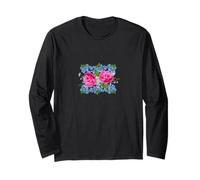 Rose Rosa e Non Ti scordar di Me Fiori Maglia a Manica