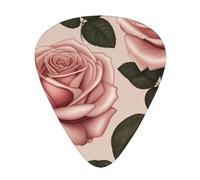 Rose rosa Plettri per chitarra, set da 12 pezzi, tre diversi spessori per chitarra elettrica acustica e altri strumenti
