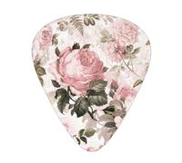 Rose rosa seppia vintage shabby chic,12 pezzi di plettri per chitarra, 3 plettri di diverso spessore per chitarra acustica, basso, ukulele