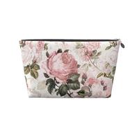 Rose rosa seppia vintage shabby chic, Borsa da toilette Borsa per trucco Borsa per cosmetici Borsa da toilette da viaggio portatile