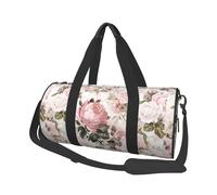 Rose rosa seppia vintage shabby chic, Borsone da viaggio di grande capacità Borsa rotonda Borsa da viaggio sportiva Borsa da viaggio Borsa da fitness
