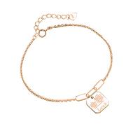 Rose Rose Flower Fine Anniversary Birthday Rose Flower Jewelry Gifts for Wife Girlfriend Daughter Mom Friendship Bracelets