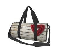 Rose rosse a forma di cuore stampate, Borsone da viaggio di grande capacità Borsa rotonda Borsa da viaggio sportiva Borsa da viaggio Borsa da fitness