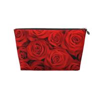 Rose rosse, Borsa da toilette Borsa per trucco Borsa per cosmetici Borsa da toilette da viaggio portatile