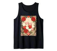 Rose Rosse E Cuori Art Nouveau Canotta