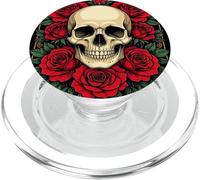 Rose Rosse E Teschio Scheletrico Art Nouveau PopSockets PopGrip per MagSafe