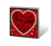 Rose rosse modello con cornice a cuori spille unisex quadrati leggeri bavero distintivo gioielli per abbigliamento scialle cappello