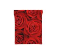 Rose rosse, Spremere il portafoglio superiore da donna Borsa portaoggetti Piccola portamonete Portamonete