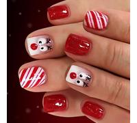 Rose Scintillate Persist Hoofs 24pcs Celebratory Deer Art Short Square Sparkling Artificial Denial Tools Lovely Christmas False Scintillate Deer Party Wear