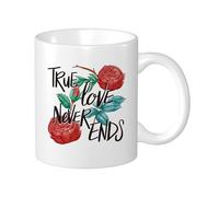 Rose Set Di 1 Tazza Stampa Bella Astratta Boemia Fiore Foglie Parola Disegni Estetici Rosso Verde Ceramica Riutilizzabile Lnsulated Biblioteca Soggiorno Cucina Dormitorio Bevande Calde Fondo Piatto