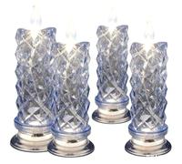 Rose Shadow - Candele LED senza fiamma, design sicuro senza fiamma, creano un'atmosfera romantica, a lunga durata per appuntamenti notturni, anniversari, matrimoni, decorazioni natalizie (blu* 4)