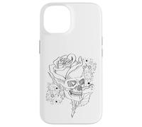 Rose Skull Y2K With Cute Star Pattern For Goth Mom Custodia per iPhone 14