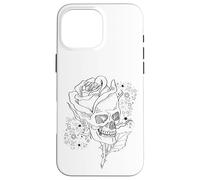Rose Skull Y2K With Cute Star Pattern For Goth Mom Custodia per iPhone 16 Pro Max