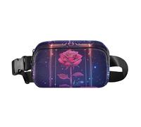 Rose Tarot - Marsupio a tracolla alla moda, per donne, uomini, adolescenti, mini borsa a tracolla con tracolla regolabile, per ciclismo, escursionismo, palestra, Tarocchi rosa, 1 size