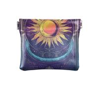 Rose Tarot - Portamonete da donna in pelle, per donne e ragazze, Sole luna tarocchi Fantasy, 1 size, moderno