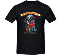 Rose Tattoo Rock N Roll Outlaws Funny Tee Shirts for Men Black XL