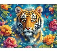 Rose Tiger Rompicapo 1000 Pezzi Per Nonni E Nipoti Magical Cosmic Creatures Cartone Rigido Esercizio Mentale Per Serate in Famiglia Da Passatempo Con Poster Incluso 1000 PCS/75x50cm