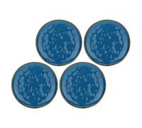 Rose & Tulipani Concerto Piatto Frutta Blu Avio 20cm Set 4 Pezzi Stoneware