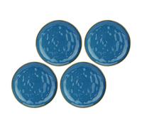 Rose & Tulipani Concerto Piatto Piano Blu Avio 27cm Set 4 Pezzi Stoneware