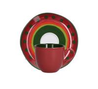 ROSE & TULIPANI - Cozy Cottage Tazza Caffè con Piattino Natalizia 100ml Rosso
